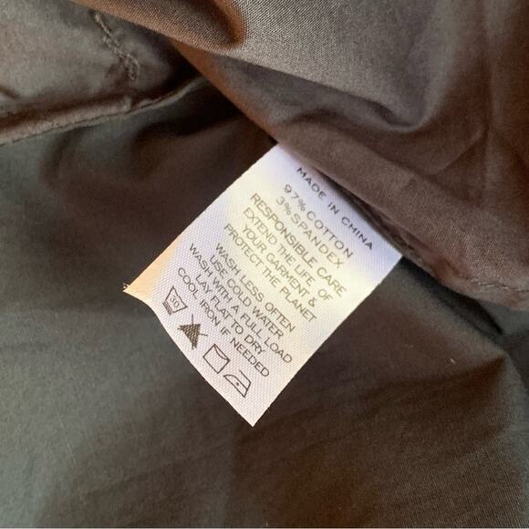 Hill House Samantha Cotton Long 3/4 Sleeve V Neck Ruffle A Line Mini Dress Black - Picture 10 of 11